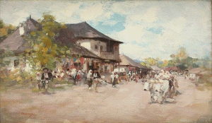 Nicolae Grigorescu - "Cărciumă la Rucăr" Nicolae Grigorescu - "Cărciumă la Rucăr"