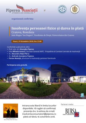 Conferinþa "Insolvenþa persoanei fizice ºi darea în platã" Conferinþa "Insolvenþa persoanei fizice ºi darea în platã"
