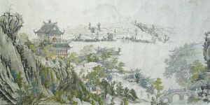 <b>"O cãlãtorie pe Dealuri ºi Lacuri primãvara" </b>Picturã peisagisticã lungã de 100 de metri realizatã de Chen Minglou, director general al institutului Zhejiang Huate care se ocupã de protecþia mediului. Realizarea picturii a durat mai mult de 18 luni. Pictura are 67 cm înãlþime ºi 108 m lungime. În pictura magnificã, apa ºi dealurile fac un contrast încântãtor, creându-se armonie între om ºi naturã. Munþii par suficient de înalþi ca sã ajungã la nori, sau la fel de rigizi ca stânca, sau se întind pe o serie de dealuri ... Apa este redatã ca o cascadã care se revarsã dintr-un munte imens, sau ca niºte valuri mari care fluctueazã sau ca un pârâu care se umple ... Sunt peste zece mii de oameni între munþi ºi apã, pictura mai purtând denumirea de "Zece mii de oameni care cãlãtoresc primãvara". Printre munþii înalþi, apa curgãtoare ºi diferiþi oameni existã peste trei sute de pavilioane, fiecare diferit de celãlalt. În întregul peisaj al tabloului, nu existã douã râuri la fel, douã persoane similare ºi nici pavilioane identice. Munca pictorului, dar ºi stilul picturii fac din acest tablou o operã de artã. Chen se implicã în procesul de protecþie a mediului, este foarte preocupat de problemele climatice, a obþinut recunoaºterea naþionalã în acest demers ºi a câºtigat mai multe premii, precum "Antreprenor Naþional de notorietate în tehnologie", "Antreprenor excepþional al tehnologiei de mediu din China", etc. Tabloul uriaº se adaugã, fãrã îndoialã, la colecþia istoricã remarcabilã a picturii tradiþionale chineze.
<b>"O cãlãtorie pe Dealuri ºi Lacuri primãvara" </b>Picturã peisagisticã lungã de 100 de metri realizatã de Chen Minglou, director general al institutului Zhejiang Huate care se ocupã de protecþia mediului. Realizarea picturii a durat mai mult de 18 luni. Pictura are 67 cm înãlþime ºi 108 m lungime. În pictura magnificã, apa ºi dealurile fac un contrast încântãtor, creându-se armonie între om ºi naturã. Munþii par suficient de înalþi ca sã ajungã la nori, sau la fel de rigizi ca stânca, sau se întind pe o serie de dealuri ... Apa este redatã ca o cascadã care se revarsã dintr-un munte imens, sau ca niºte valuri mari care fluctueazã sau ca un pârâu care se umple ... Sunt peste zece mii de oameni între munþi ºi apã, pictura mai purtând denumirea de "Zece mii de oameni care cãlãtoresc primãvara". Printre munþii înalþi, apa curgãtoare ºi diferiþi oameni existã peste trei sute de pavilioane, fiecare diferit de celãlalt. În întregul peisaj al tabloului, nu existã douã râuri la fel, douã persoane similare ºi nici pavilioane identice. Munca pictorului, dar ºi stilul picturii fac din acest tablou o operã de artã. Chen se implicã în procesul de protecþie a mediului, este foarte preocupat de problemele climatice, a obþinut recunoaºterea naþionalã în acest demers ºi a câºtigat mai multe premii, precum "Antreprenor Naþional de notorietate în tehnologie", "Antreprenor excepþional al tehnologiei de mediu din China", etc. Tabloul uriaº se adaugã, fãrã îndoialã, la colecþia istoricã remarcabilã a picturii tradiþionale chineze.